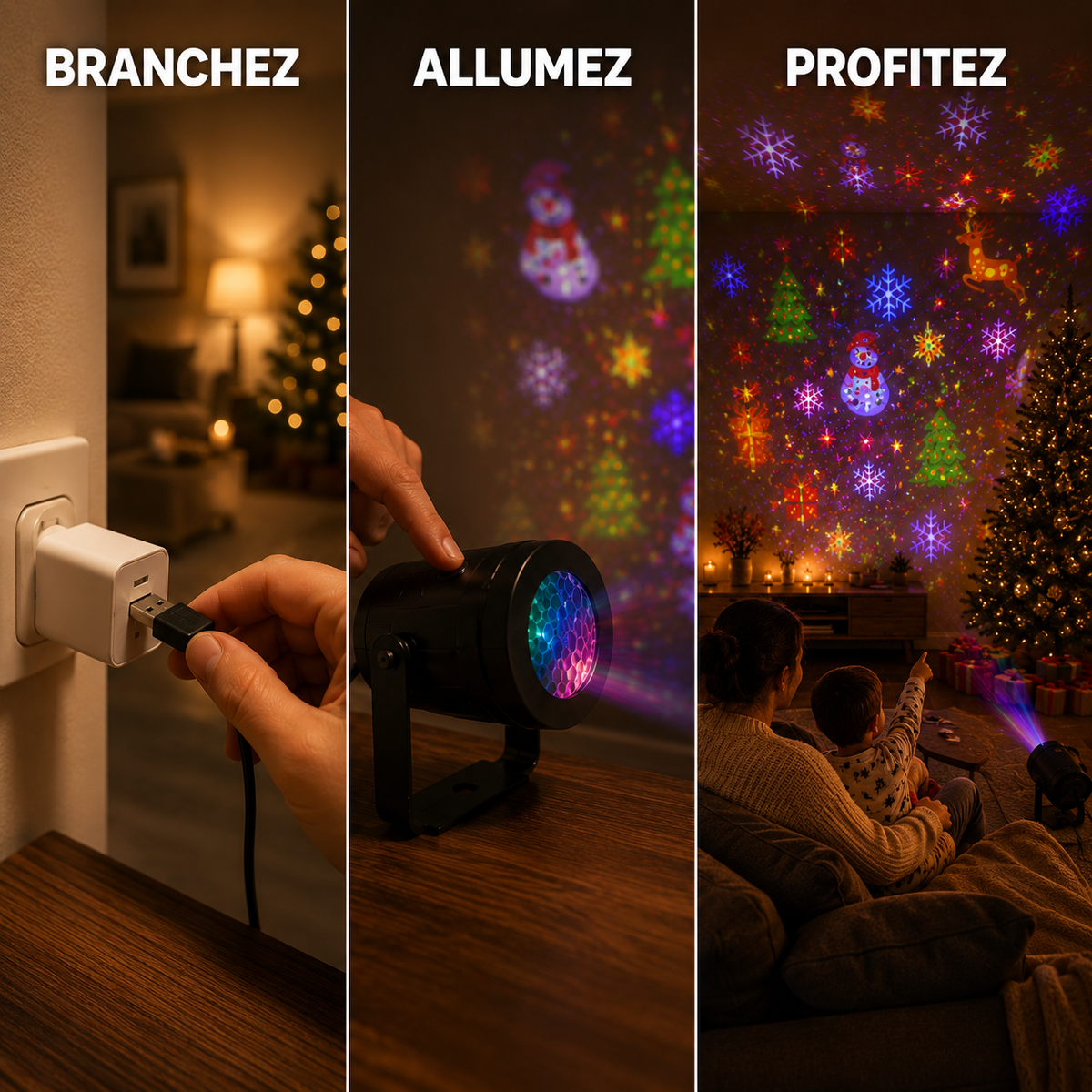 Le Halo - Projecteur de lumière de Noël